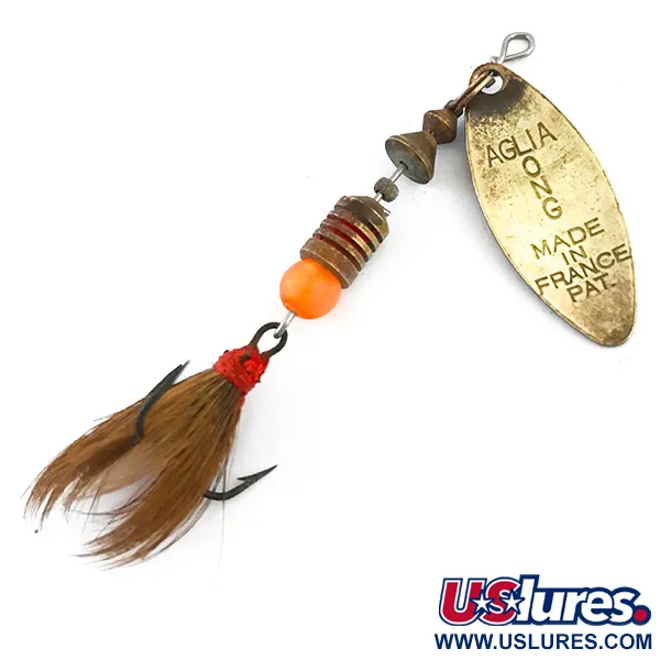 Mepps Aglia Long 1 Dressed Rotačka, Mosaz/Červená, 4.5g, Veverka, #5377