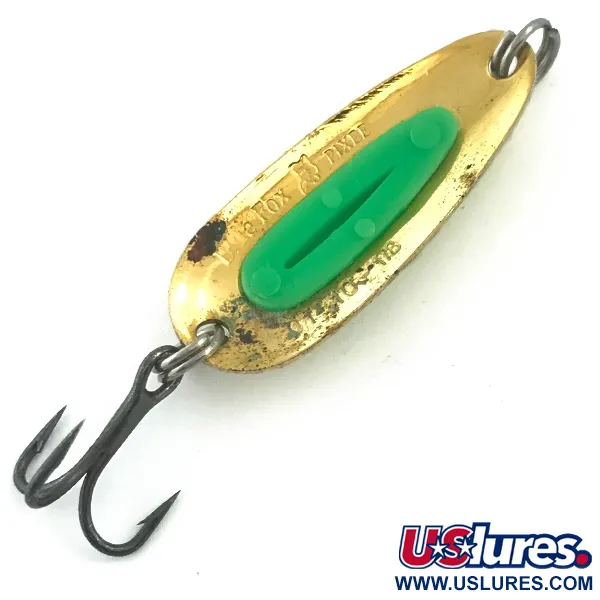 Blue Fox Pixee Třpytka, Tepané zlato/Zelená, 4.5g, UV Glow, #5577