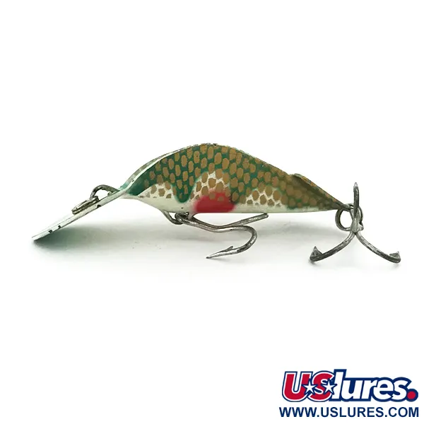 Buck Perry Spoonplug Nástraha, Zelená/Bílá/Zlatá/Červená, 7g, Hloubka, #5670