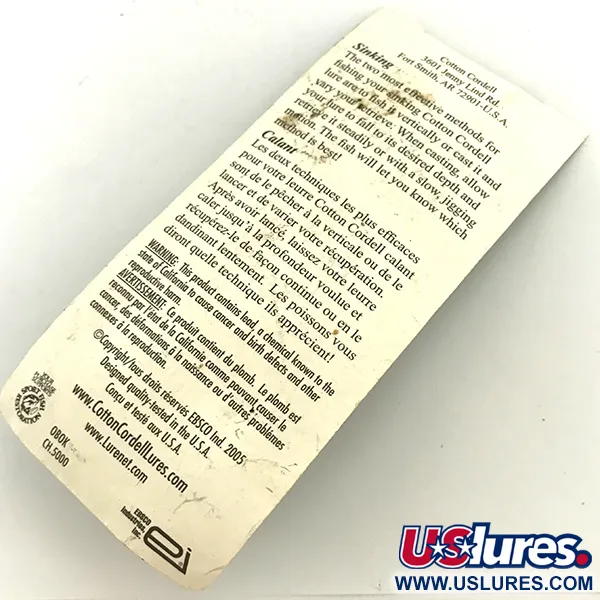 Cotton Cordell CC Spoon Jig, Tepaný nikl, 24g, plandavka, #5691