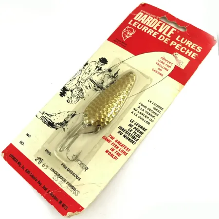 Dardevle Imp Klicker Plandavka, Tepaná Mosaz, 11g, Zvukové Lamely, #5699