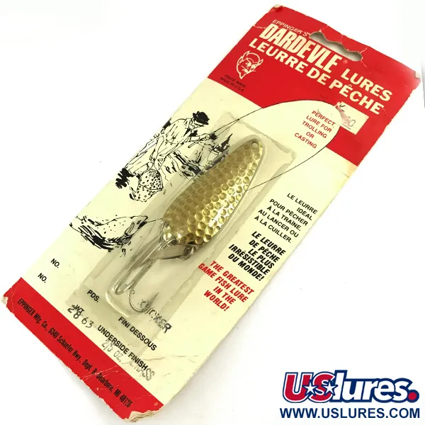 Dardevle Imp Klicker Plandavka, Tepaná Mosaz, 11g, Zvukové Lamely, #5699