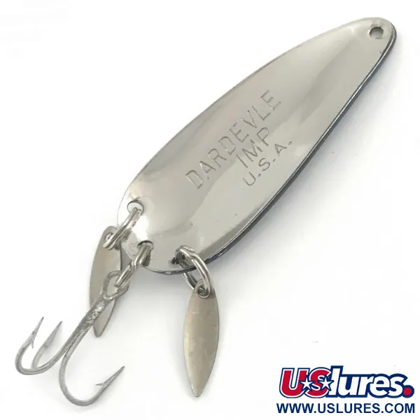 Dardevle Imp Klicker Plandavka, Nikl / Modrá, 11 g, Plíšky, #5711