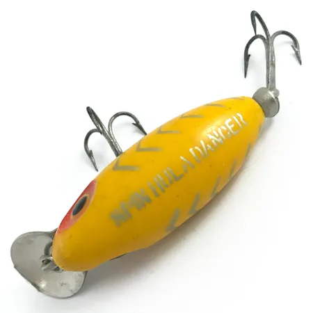 Fred Arbogast Spin Hula Dancer Wobler, Žlutá, 6.5g, Kovová Lopatka, #5864
