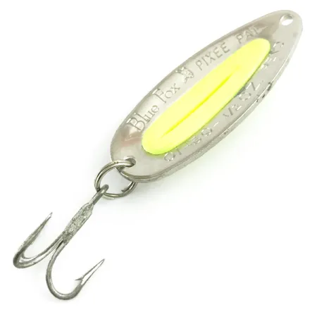 Blue Fox Pixee UV Plandavka, Tepaný nikl/Žlutá, 14g, UV insert, #5877