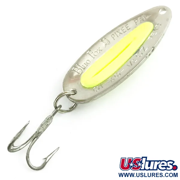Blue Fox Pixee UV Plandavka, Tepaný nikl/Žlutá, 14g, UV insert, #5877