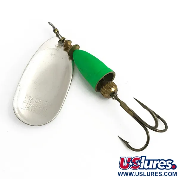 Blue Fox Super Vibrax 5 UV Třpytka, Stříbrná / Zelená, 13g, UV, #6104