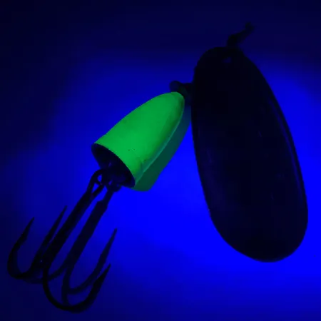 Blue Fox Super Vibrax 5 UV Třpytka, Stříbrná / Zelená, 13g, UV, #6104