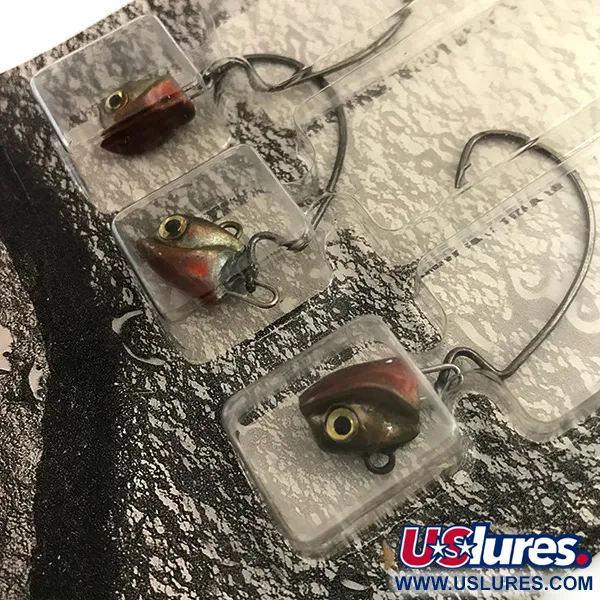 DUH!!! Head jig heads Kit Jigové Hlavičky, Olive / Red / Black, 7g, Offset Háček, #9462