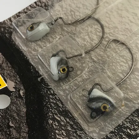 DUH!!! Head jig heads kit, Bílá / Černá, 7g, Offsetový háček, #6295