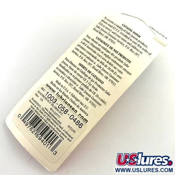 Luhr Jensen Krocodile Die #4 Plandavka, Rainbow, 19g, #1003-058-0486