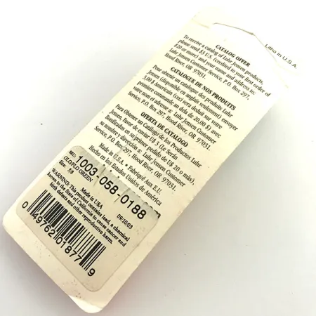 Luhr Jensen Krocodile Die #4 Glow Plandavka, Bílá / Zelená, 19g, #5971