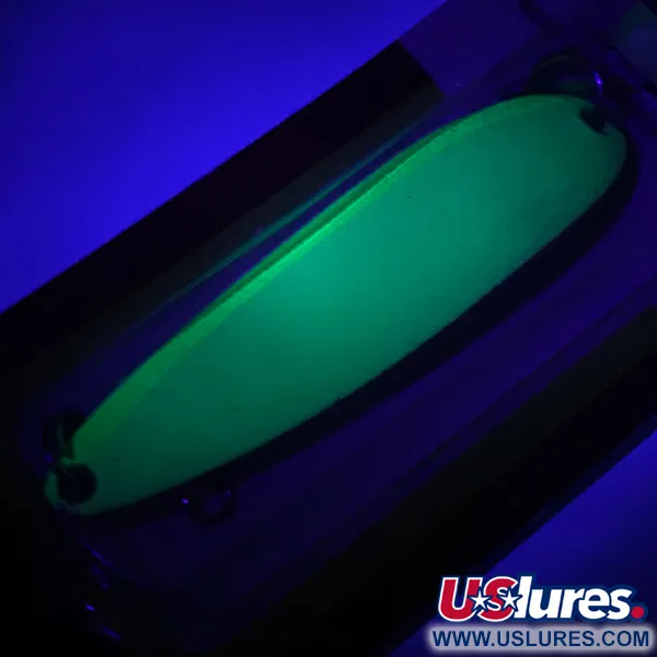 Luhr Jensen Krocodile Die #4 Glow Plandavka, Bílá / Zelená, 19g, #5971