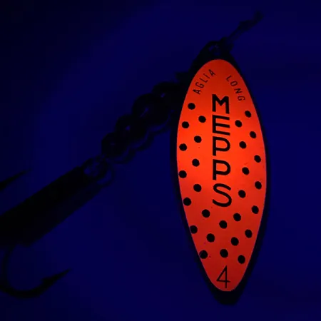 Mepps Aglia Long 2 Třpytka, Zlato/Oranžová, 7.4g, Vrbový list, #6025