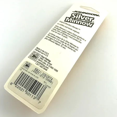 Johnson Silver Minnow Plandavka do vázek, Stříbrná, 14g, List, #7548