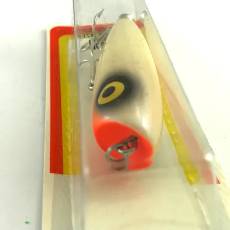 Luhr Jensen P.J.POP Dřevěný popper, White Pearl/Orange, 17g, ruční, #6046