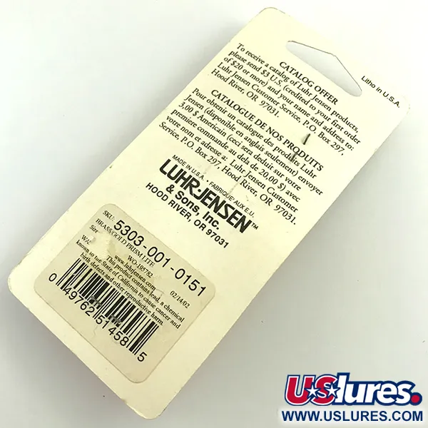 Luhr Jensen Loco 1 Plandavka, Zlatá, 4g, Prism Lite, #6052