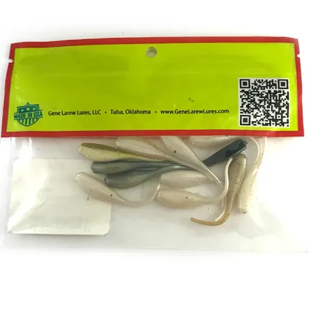 Bobby Garland Baby Shad Gumová Nástraha, Bílá/Šedá/Zelená, 5cm, UV, #6146