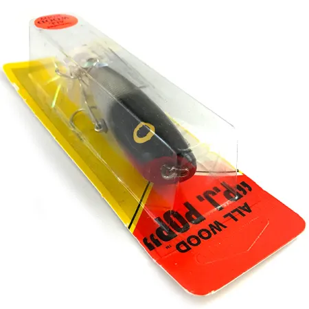 Luhr Jensen P.J.POP Dřevěný popper, Stříbrná / Černá, 17g, dřevo, #6151