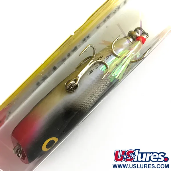 Luhr Jensen P.J.POP Dřevěný popper, Stříbrná / Černá, 17g, dřevo, #6151