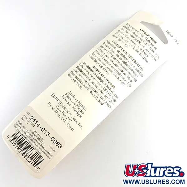 Luhr Jensen Shyster Třpytka, Žlutá/Zlatá/Holo, 9g, Peří, #2414-013-0063