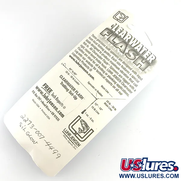 Luhr Jensen ClearWater Flash UV Třpytka, Stříbro, 7g, UV prvek, #6154