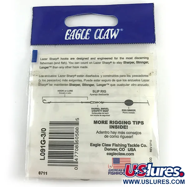 Eagle Claw #3/0 Jig Hooks, Černá, Velikost 3/0, Offset ramínko, #6160