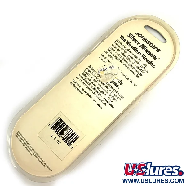 Weedless Johnson Silver Minnow Plandavka, Zelená/Oranžová/Nikl, #6193