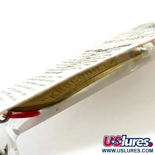 Luhr Jensen Krocodile Die #4 UV Plandavka, Mosaz/UV Červená, 14g, #6228