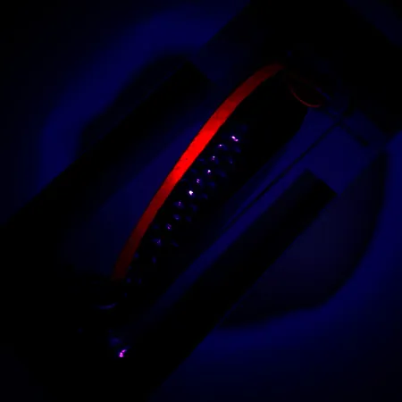 Luhr Jensen Krocodile Die #4 UV Plandavka, Mosaz/UV Červená, 14g, #6228