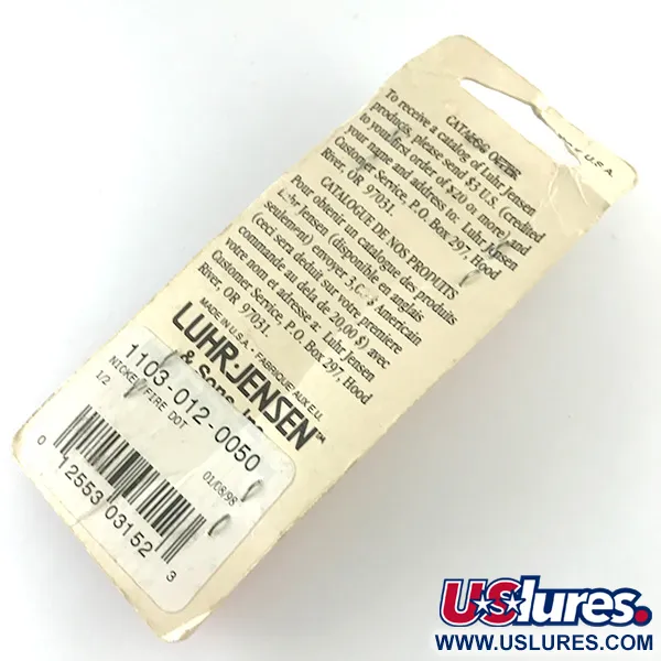 Luhr Jensen Les Davis Hotrod Plandavka, Nickel/Red Dot UV, 14g, #6229