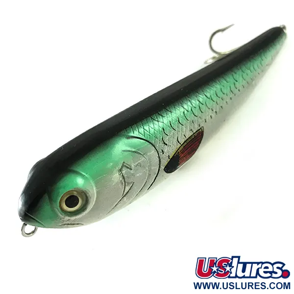 Bass Pro Shops XTS Pencil Plug Hladinový, Šedá/Zelená, 14g, #6240