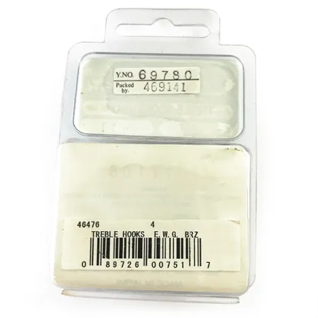 Gamakatsu Treble Hook #4 Trojhák, Bronz, EWG Design, #6258