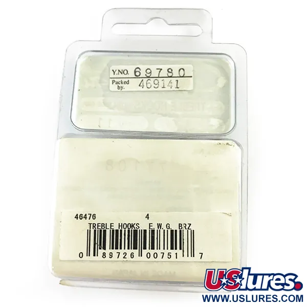 Gamakatsu Treble Hook #4 Trojhák, Bronz, EWG Design, #6258