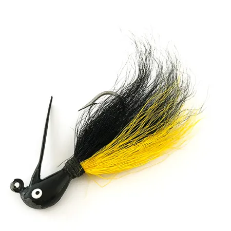 Northland Sting'r Bucktail Jig, Černo/Žlutá, 12g, Očko na stinger, #6290