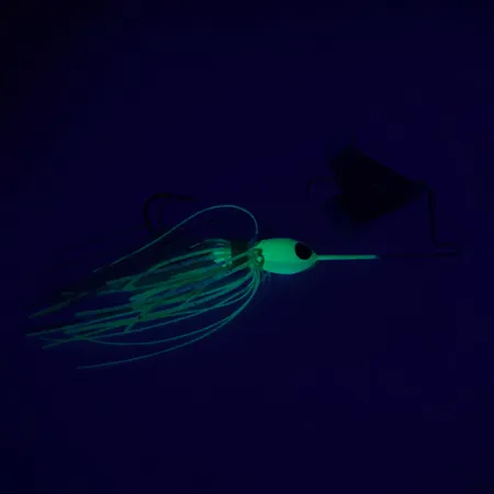 Strike King Mini Pro-Buzz Buzzbait, Nikl/Fluo Zelená, 10g, Glow, #6302