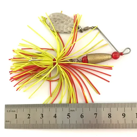 Spinner Bait Spinnerbait, Mosaz/Nikl/Žlutá UV, 12g, UV aktivní, #6327