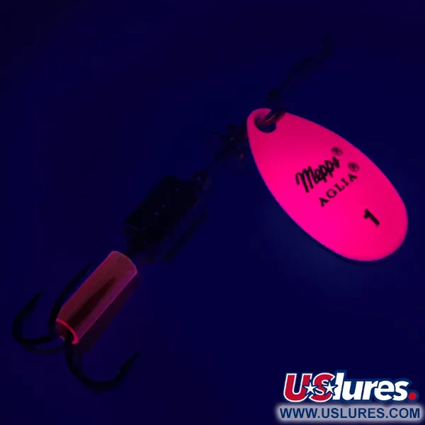 Mepps Aglia 1 Hot Pink Rotační třpytka, Fluorescent Pink, 3,5g, UV, #6331