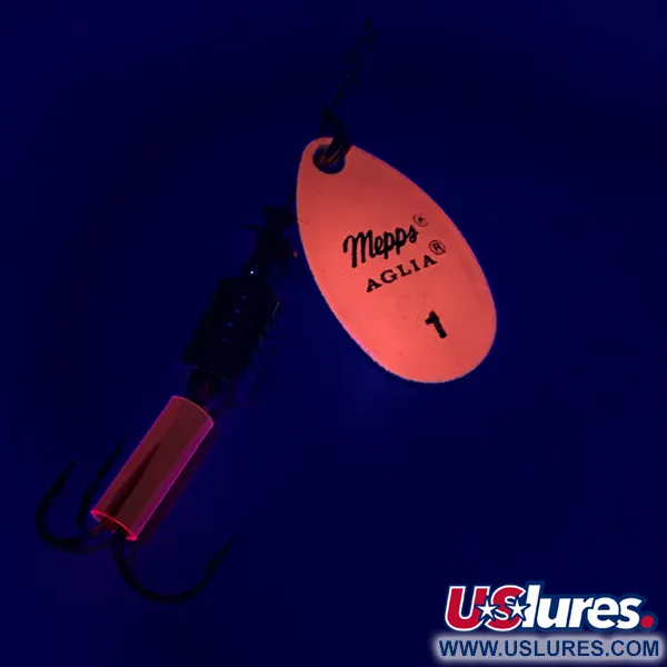 Mepps Aglia 1 Fluo Třpytka, Fluorescenční růžová, 3.5g, UV, #6332