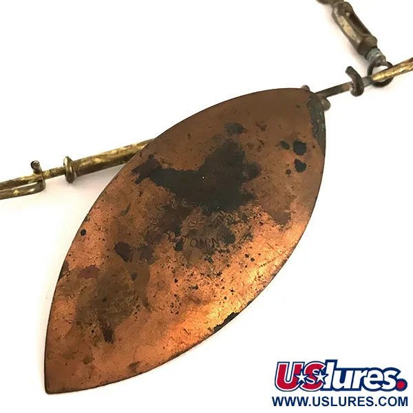 G.M. Skinner Willow leaf spoon, Měď/Červená, 25g, Peří, #6370