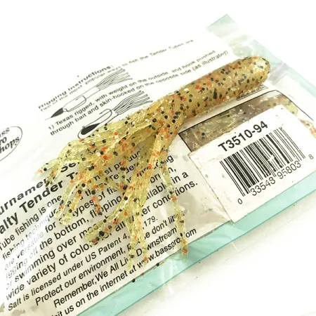 Bass Pro Shops Salty Tender Tubes Guma, Hnědá, 9cm, sůl, #6486