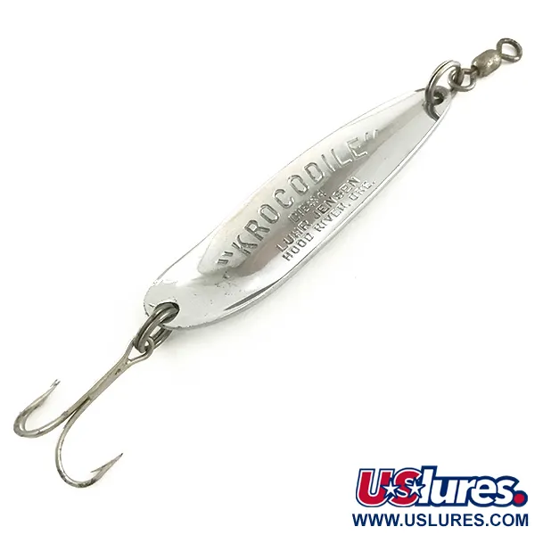 Luhr Jensen Krocodile Die #4 Plandavka, Nikl/Zelená, 14g, Daleký hod, #6490