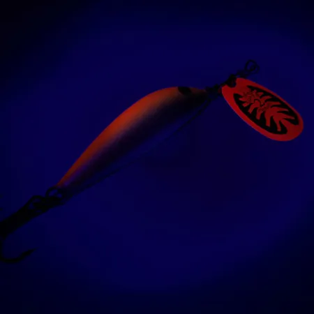 Blue Fox Vibrax Minnow Spin 2 Třpytka, Oranžová/Zlatá, 7g, Finsko, #6517