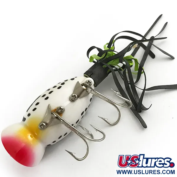 Fred Arbogast Hula Popper, White Tiger / Červená, 10g, Suknice, #6617