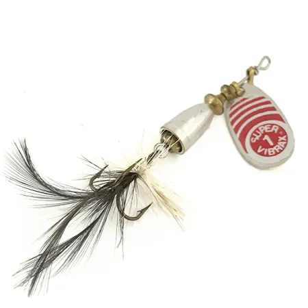 Blue Fox Super Vibrax 1 Rotačka, Stříbro, 4g, Peří na trojháčku, #6644