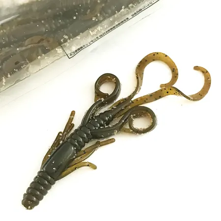 Berkley PowerBait Bungee Hawg nástraha, Green Pumpkin, 7cm, #6671