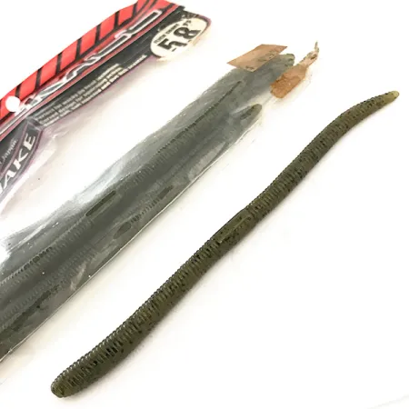 Jackall Flick Shake Worm gumová nástraha, Green Pumpkin Pepper, #6679