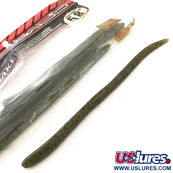 Jackall Flick Shake Worm gumová nástraha, Green Pumpkin Pepper, #6679