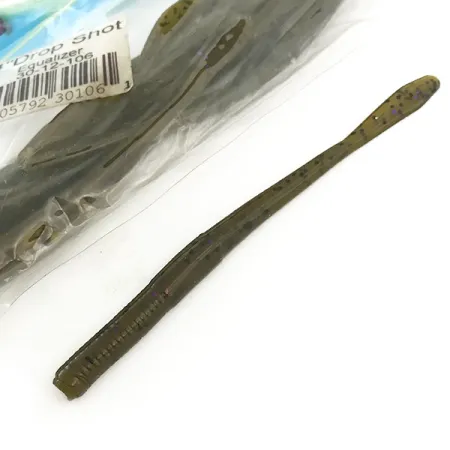 Open Water Drop Shot Gumová nástraha, Olivová, 10,2cm, #6680