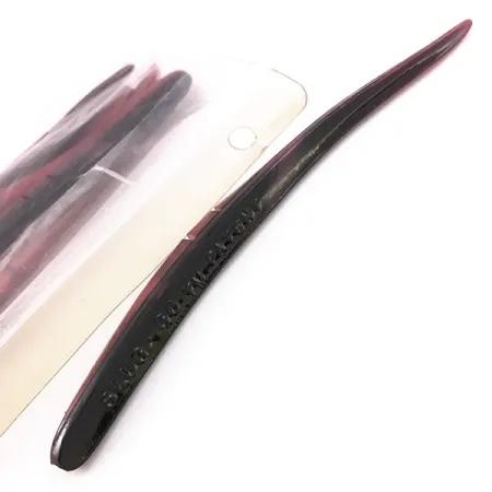 Lunker City Slug-Go Soft Jerkbait, Red / Black, 15 cm, Drážka, #6720